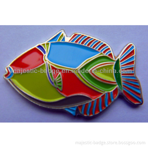Customized Gold Plating & Zinc Die Cast Process Fish Pin (MJ-PIN-078)